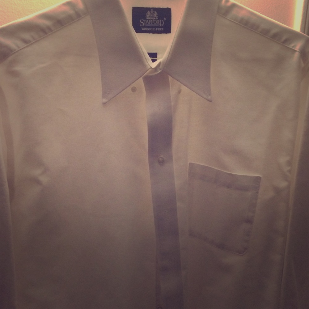 Stafford classic white button down